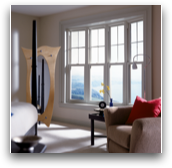 Simonton Double hung windows with top grids