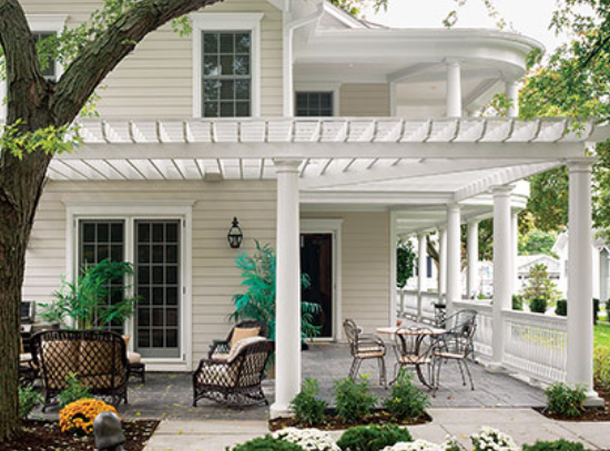 Champion Forest Exteriors home renovation featuring elegant siding and trim combinations that enhance curb appeal with classic design.